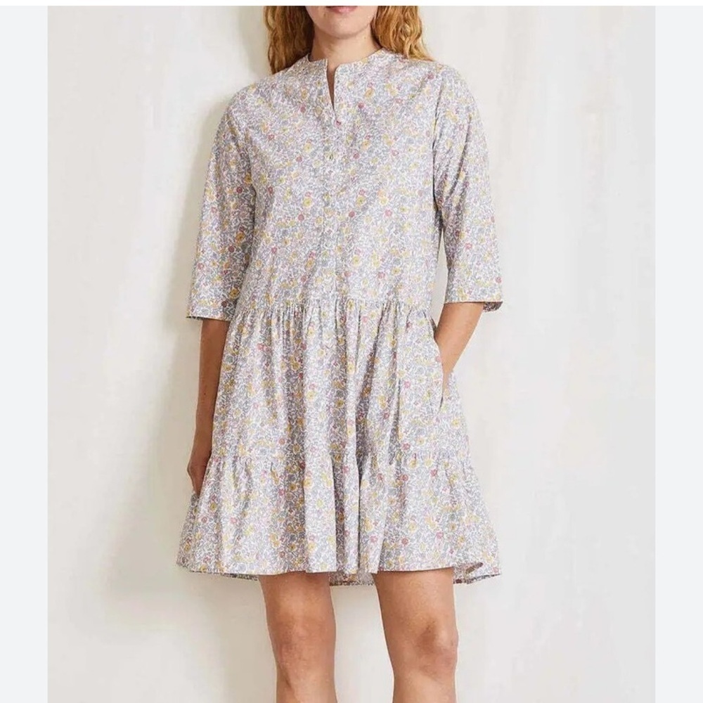 Apiece Apart Floral Tiered Mini Dress